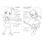 Marta / Space Ranger Dyslexia sketches