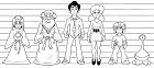 size comparison of the six characters